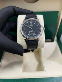 Thumbnail for Rolex 1908 Domed And Fluted Bezel Black Index Arabic Dial Alligator Leather Strap 52509 - WatchesOff5th