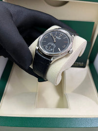 Thumbnail for Rolex 1908 Domed And Fluted Bezel Black Index Arabic Dial Alligator Leather Strap 52509 - WatchesOff5th