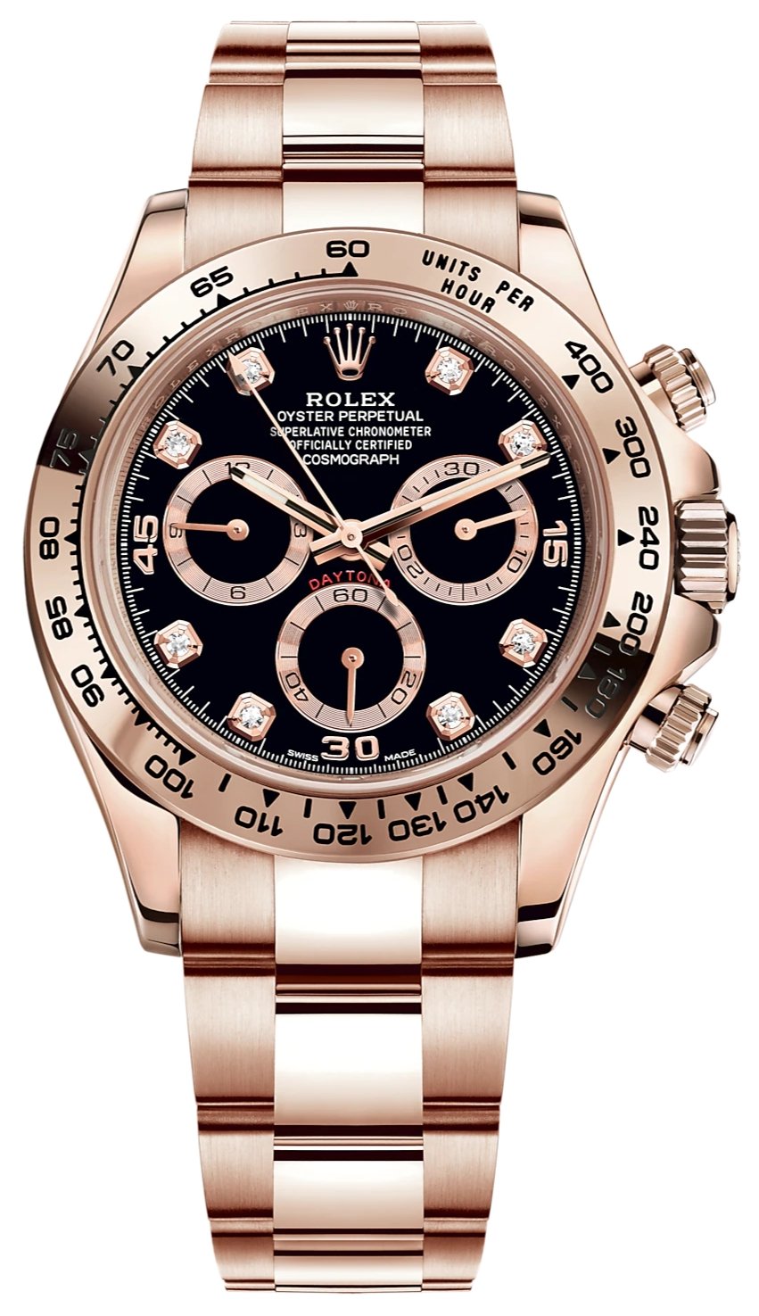 Rolex Cosmograph Daytona 40mm Everose Gold Diamond Markers (Ref#116505) - WatchesOff5thWatch