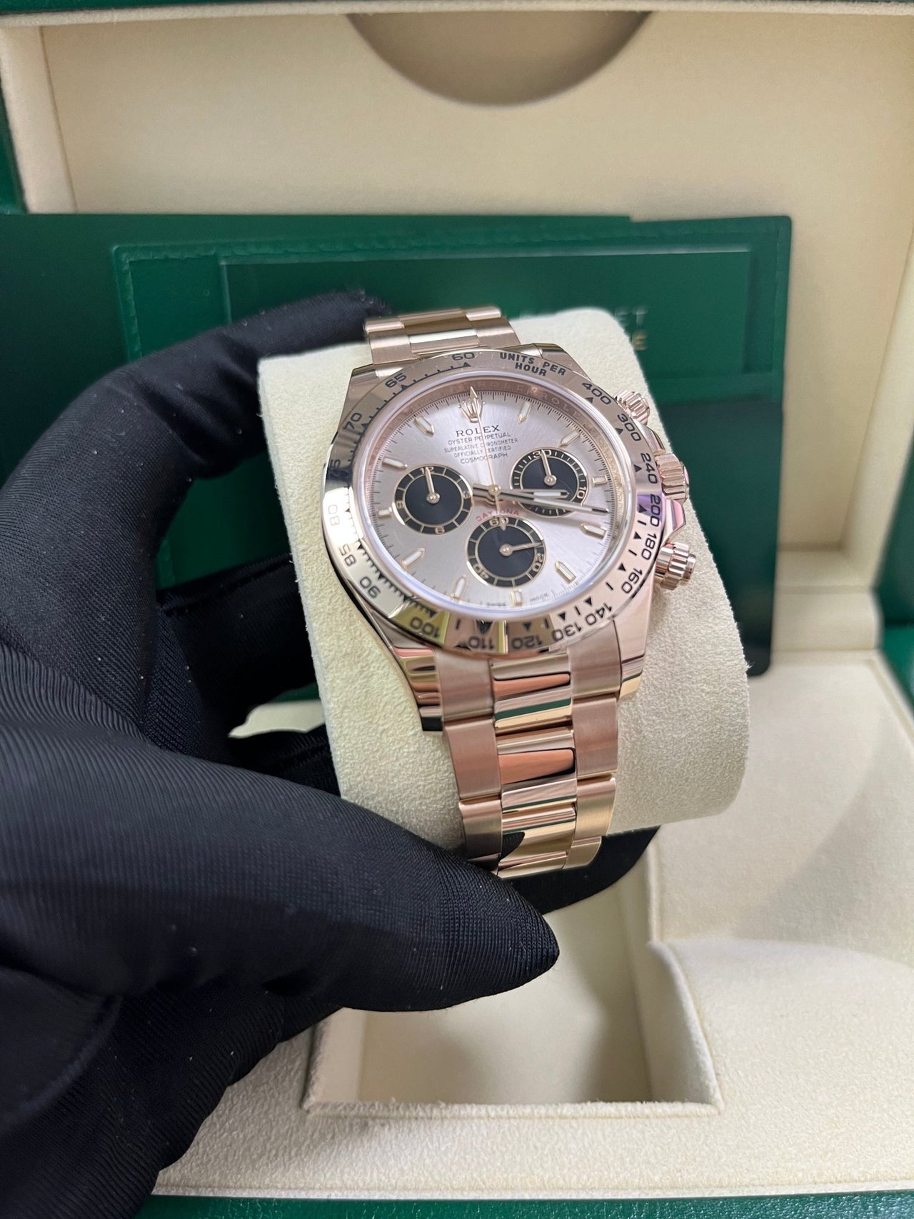 Rolex Daytona Sundust And Black Index Dial Oyster Bracelet 126505 - WatchesOff5th