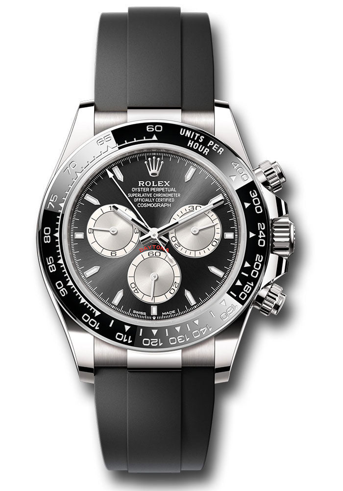 Rolex Daytona White Gold Cosmograph Daytona Black Bezel Black And St WatchesOff5th