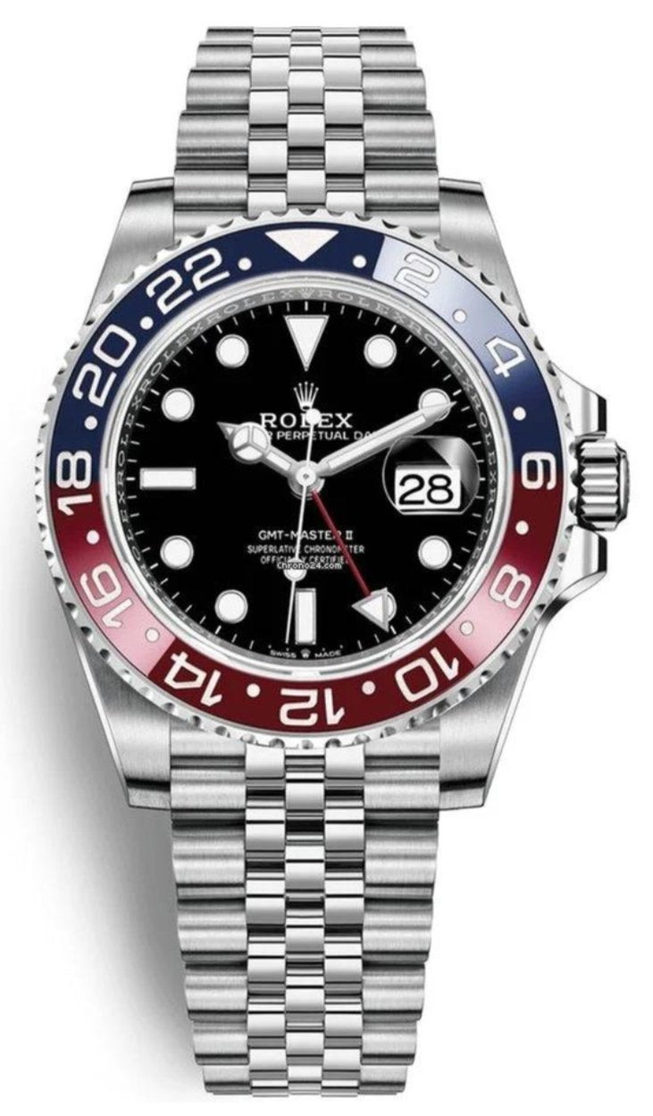 Rolex GMT-Master Steel Blue & Red Black Dial (Ref – WatchesOff5th