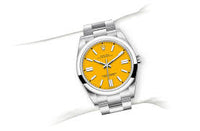 Thumbnail for Rolex Oyster Perpetual 41 Stainless Steel/ Sunflower Yellow Dial/ Oyster Bracelet (Ref# 124300) - WatchesOff5thWatch