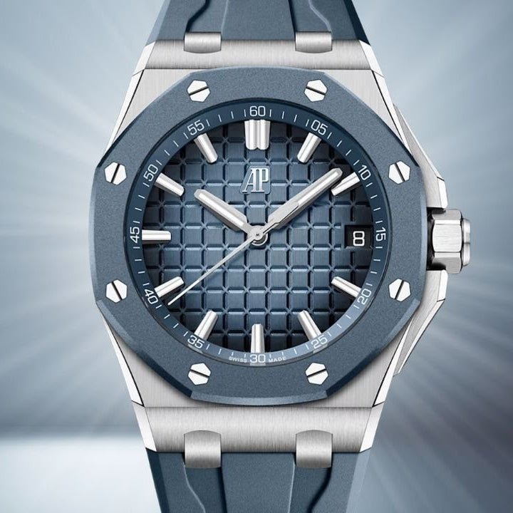 Audemars Piguet Royal Oak Offshore 43mm 15605SK Blue Rubber Bezel Review - WatchesOff5th