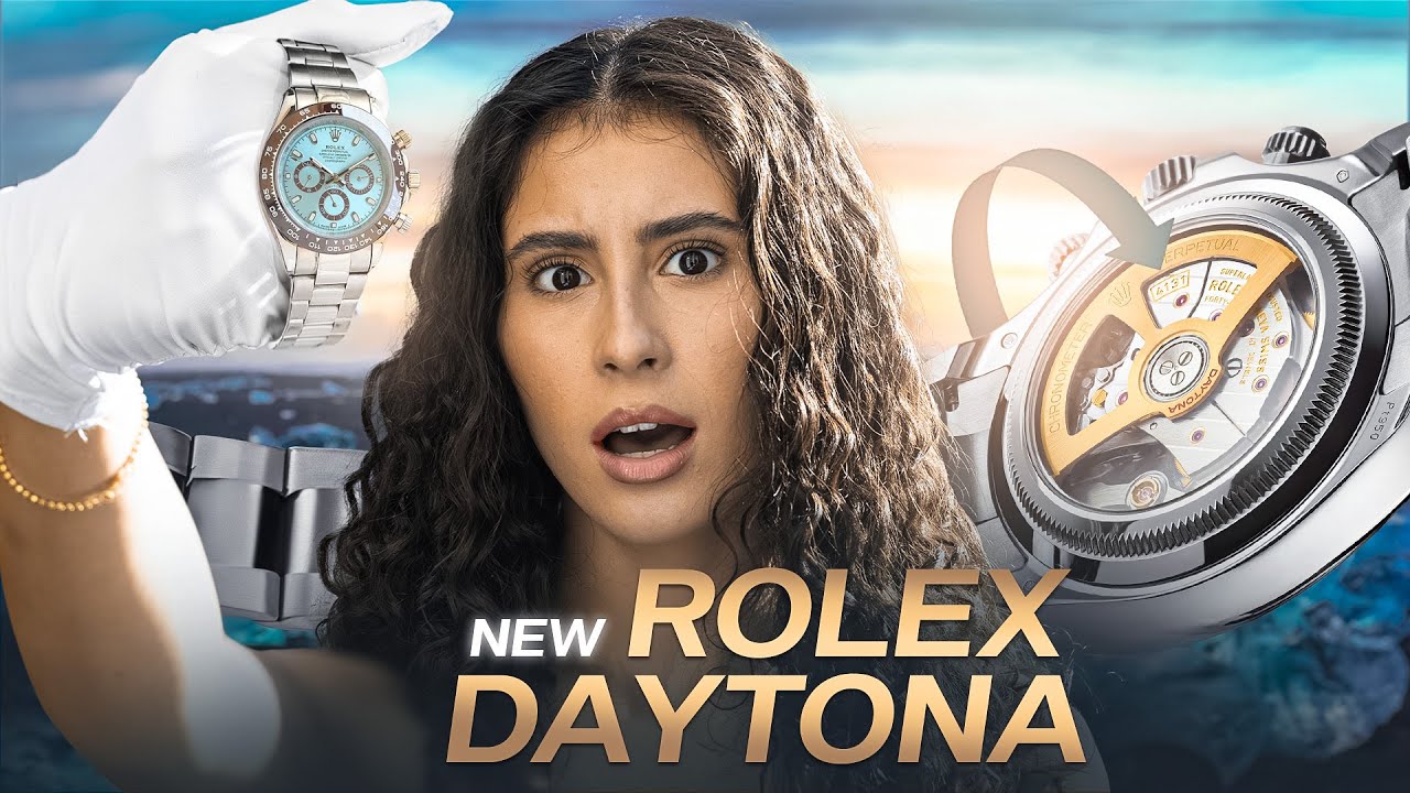 New Platinum Rolex Daytona & Day-Date with Baguette Hour Markers & Ice Blue Dials - WatchesOff5th