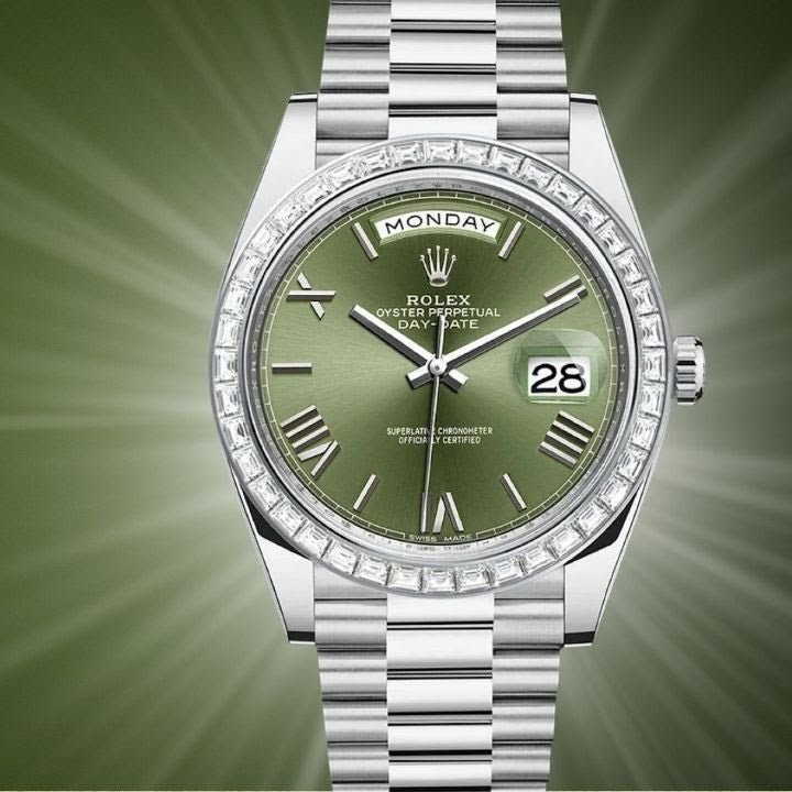 Rolex Day-Date 40 Reference 228396TBR: Platinum & Diamonds - WatchesOff5th