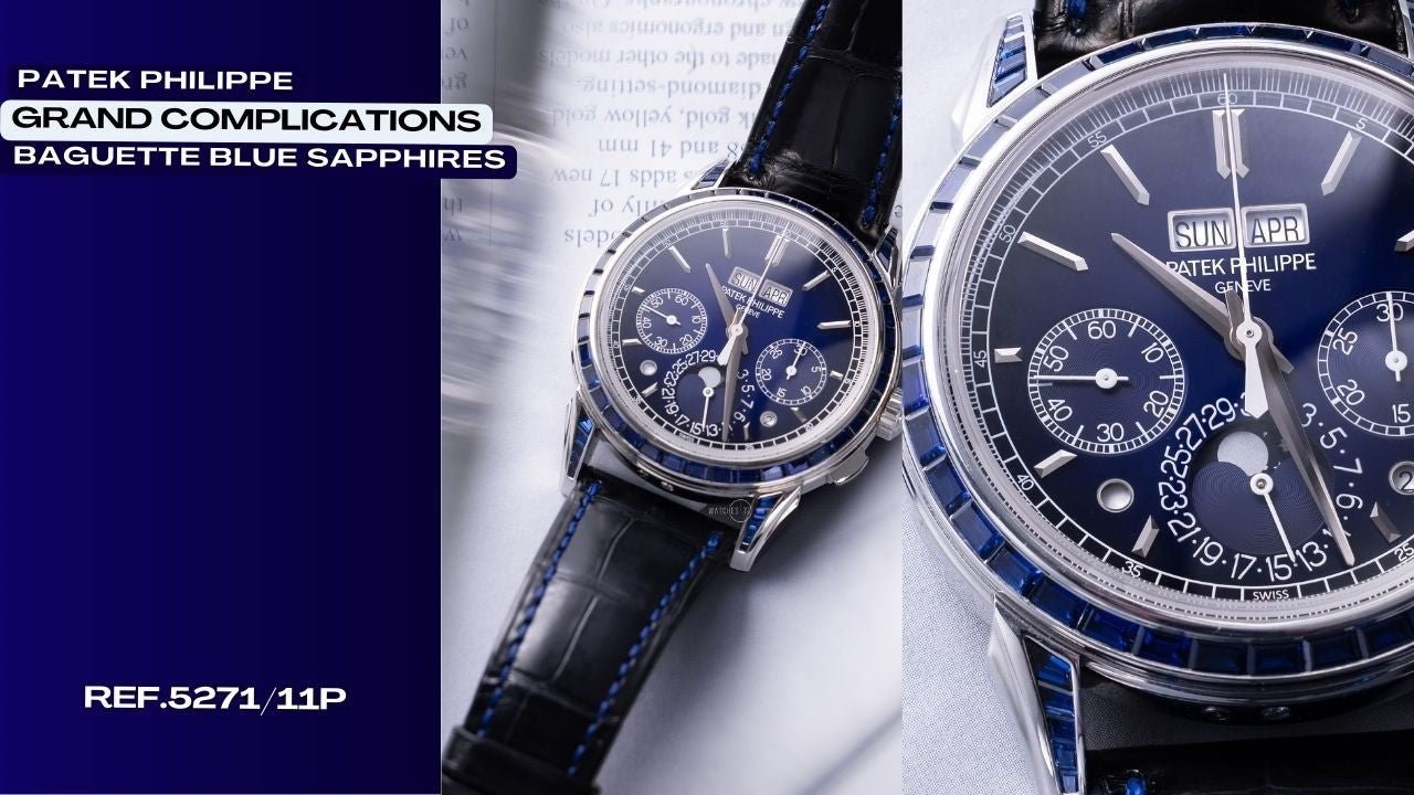 Video Review: Patek Philippe 5271/11P Perpetual Calendar Chronograph Platinum Sapphires - WatchesOff5th