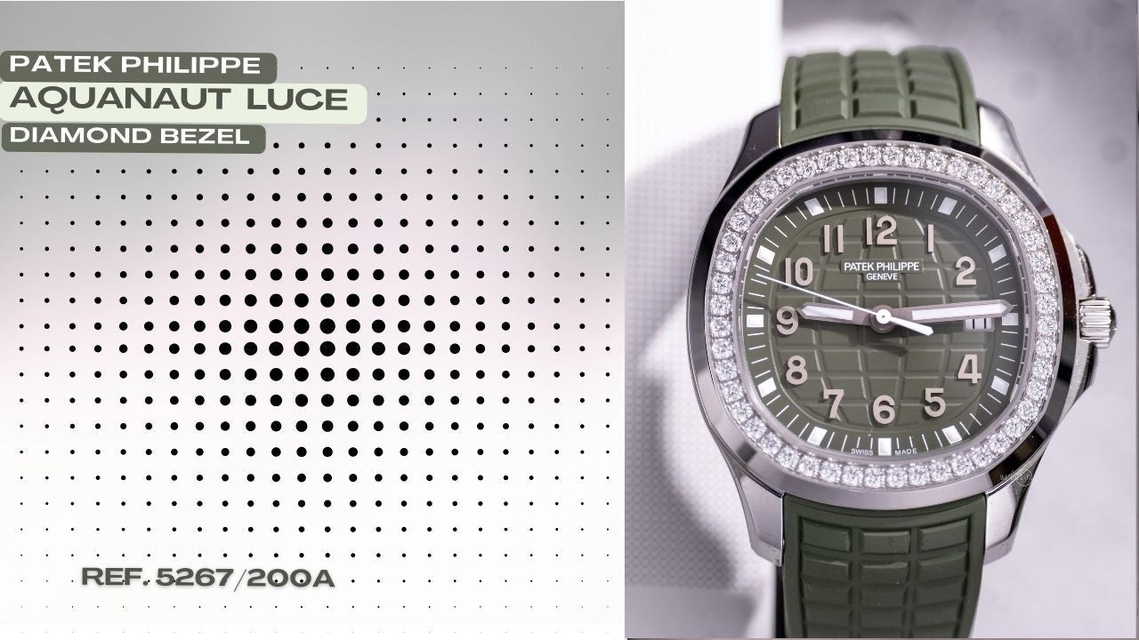Video: Unboxing the Patek Philippe Aquanaut Luce Khaki Green Dial & Diamond Bezel (Ref. 5267/200A-011) - WatchesOff5th