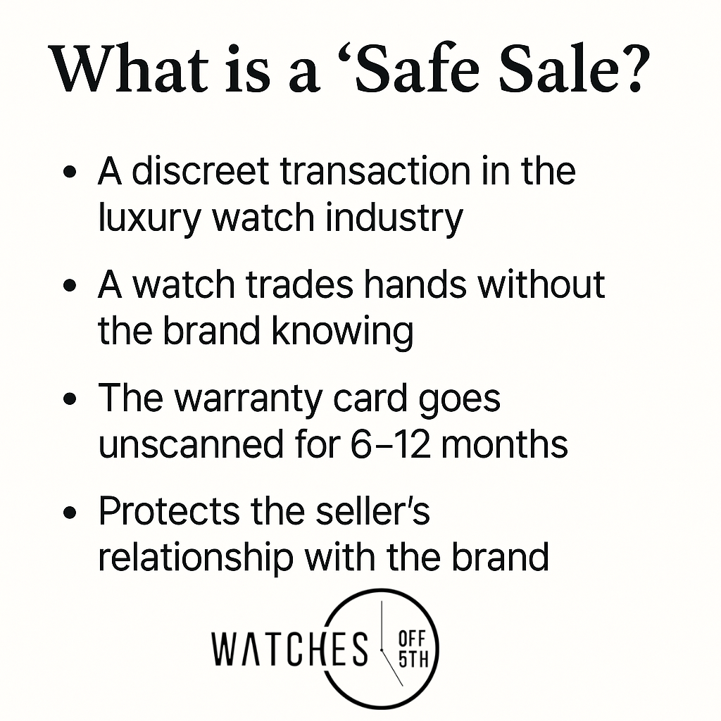 What is a Safe Sale in Luxury Watches? - WatchesOff5th