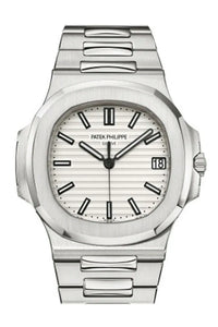 Thumbnail for Patek Philippe Nautilus 40mm Stainless Steel White Dial (Ref 5711/1A-011) - front view on a white background