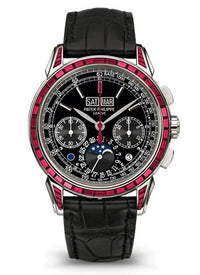 Thumbnail for Patek Philippe Grand Complications Perpetual Calendar Chronograph 41mm Platinum Black Dial Ruby Bezel - front