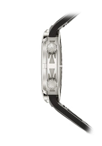 Thumbnail for Patek Philippe Grand Complications Celestial Sunrise and Sunset 47mm 18K White Gold Ref 6105G-001 - case profile with the two correctors and the X pattern on the case flank
