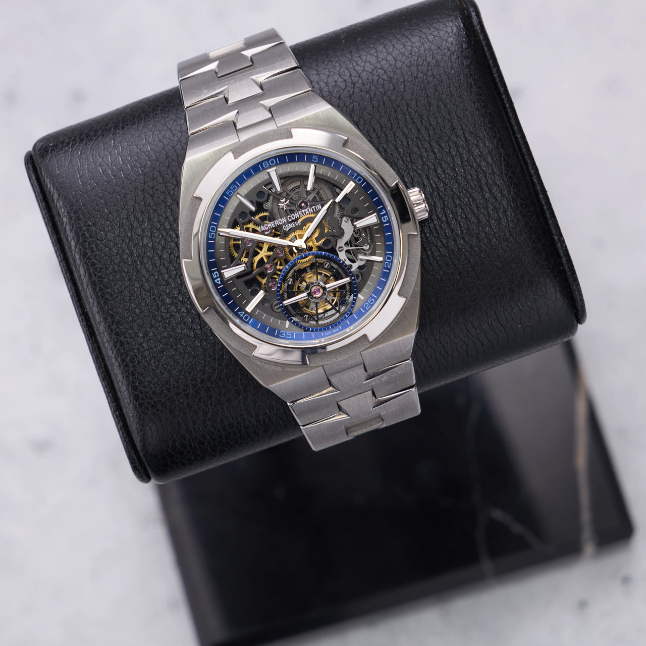 Vacheron Constantin Overseas Tourbillon Skeleton 42.5mm Titanium Skeleton Dial 6000V/210T-B935 - on its presentation pillow