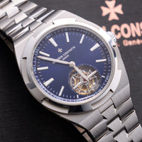 Thumbnail for Vacheron Constantin Overseas Tourbillon 42.5mm Stainless Steel Blue Dial (Ref 6000V/110A-B544) - blue dial close-up