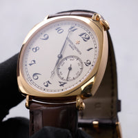 Thumbnail for Vacheron Constantin Historiques American 1921 40mm 18K Pink Gold Silver Dial 82035/000R-9359 - angled close-up of the dial and small seconds