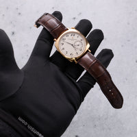 Thumbnail for Vacheron Constantin Historiques American 1921 40mm 18K Pink Gold Silver Dial 82035/000R-9359 - dial view held in hand