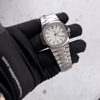 Thumbnail for Patek Philippe Nautilus 40mm Stainless Steel White Dial (Ref 5711/1A-011) - dial view held in hand