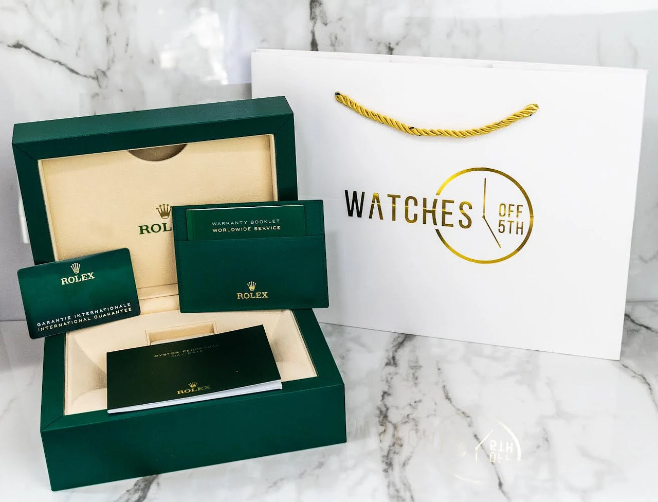 Rolex Datejust 36mm Steel and Yellow Gold White Mother of Pearl Diamond Dial Diamond Bezel Jubilee Bracelet Ref 126283RBR-0009 - full set with Rolex box, warranty booklet and Watches Off 5th bag