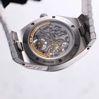 Thumbnail for Vacheron Constantin Overseas Tourbillon Skeleton 42.5mm Titanium Skeleton Dial 6000V/210T-B935 - sapphire caseback showing the skeletonized calibre 2160 tourbillon movement