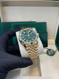 Thumbnail for 2025 New Release Rolex Sky - Dweller Yellow Gold 42mm – Bright Green Dial (Ref. 336938) - WatchesOff5thWatch