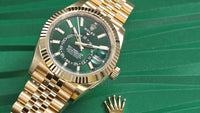 Thumbnail for 2025 New Release Rolex Sky - Dweller Yellow Gold 42mm – Bright Green Dial (Ref. 336938) - WatchesOff5thWatch