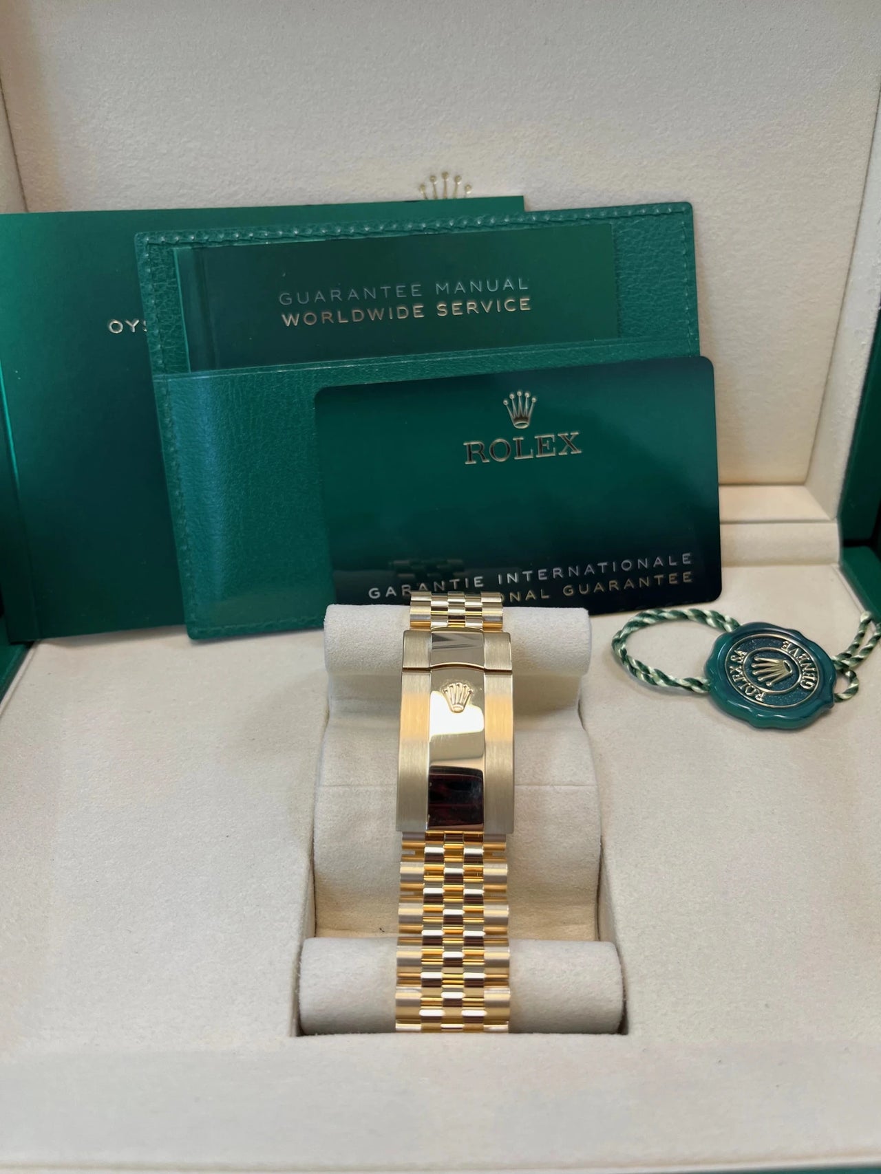 2025 New Release Rolex Sky - Dweller Yellow Gold 42mm – Bright Green Dial (Ref. 336938) - WatchesOff5thWatch