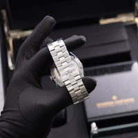 Thumbnail for Vacheron Constantin Overseas Tourbillon 42.5mm Stainless Steel Blue Dial (Ref 6000V/110A-B544) - bracelet over the presentation box