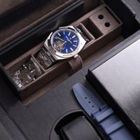 Thumbnail for Vacheron Constantin Overseas Tourbillon 42.5mm Stainless Steel Blue Dial (Ref 6000V/110A-B544) - in the box with the spare links and blue rubber strap