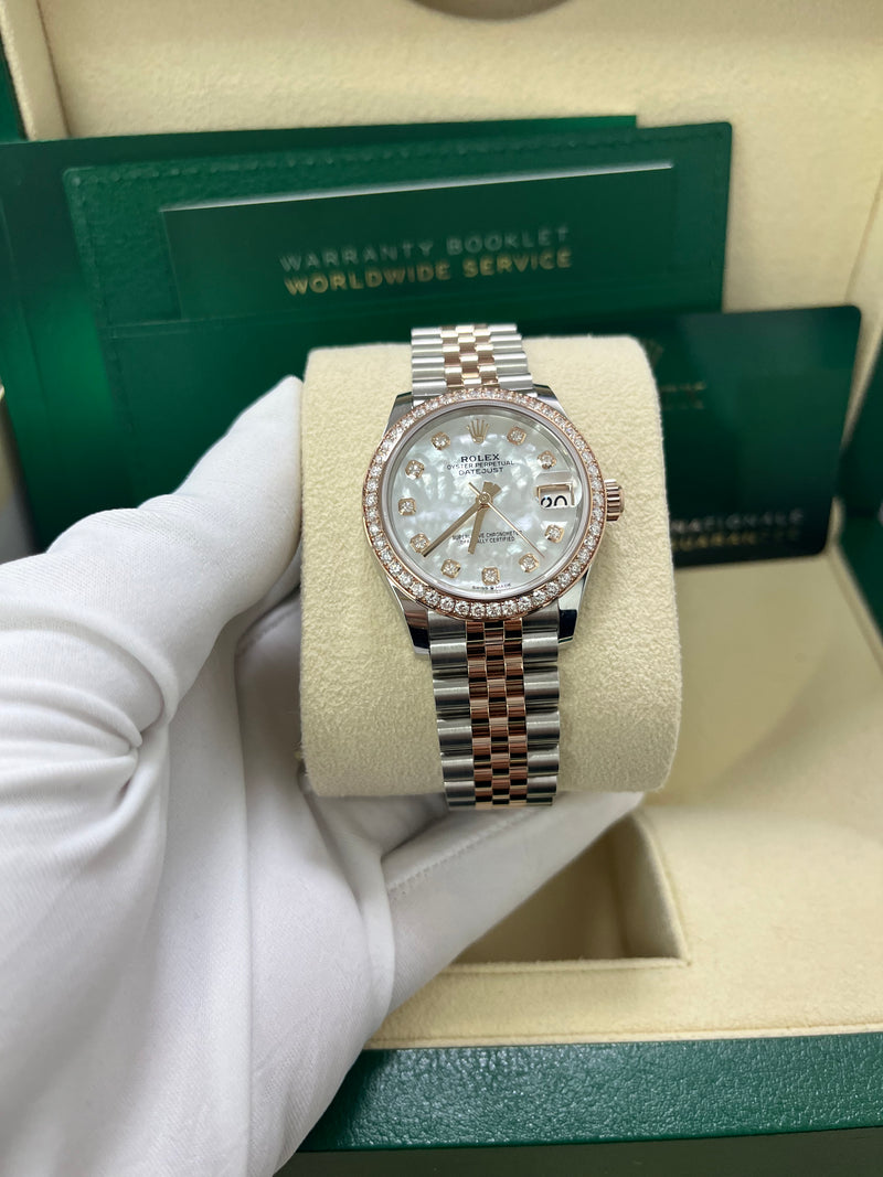 Rolex Datejust 31mm Mother Of Pearl Dial Rose Gold / Steel Reference #278381RBR