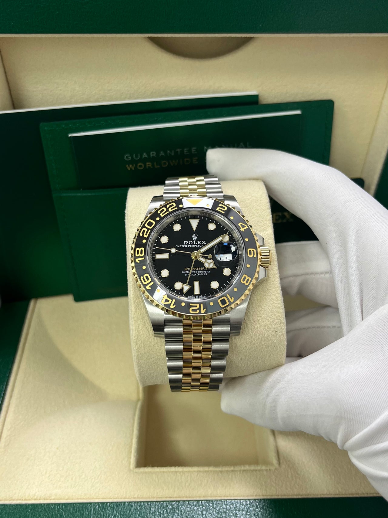 Rolex GMT Master II Two Tone Black Jubilee 126713GRNR WatchesOff5th