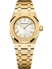 Thumbnail for Audemars Piguet Royal Oak Mini Quartz 67630BA 23mm 18K yellow gold white mother of pearl dial yellow gold bracelet