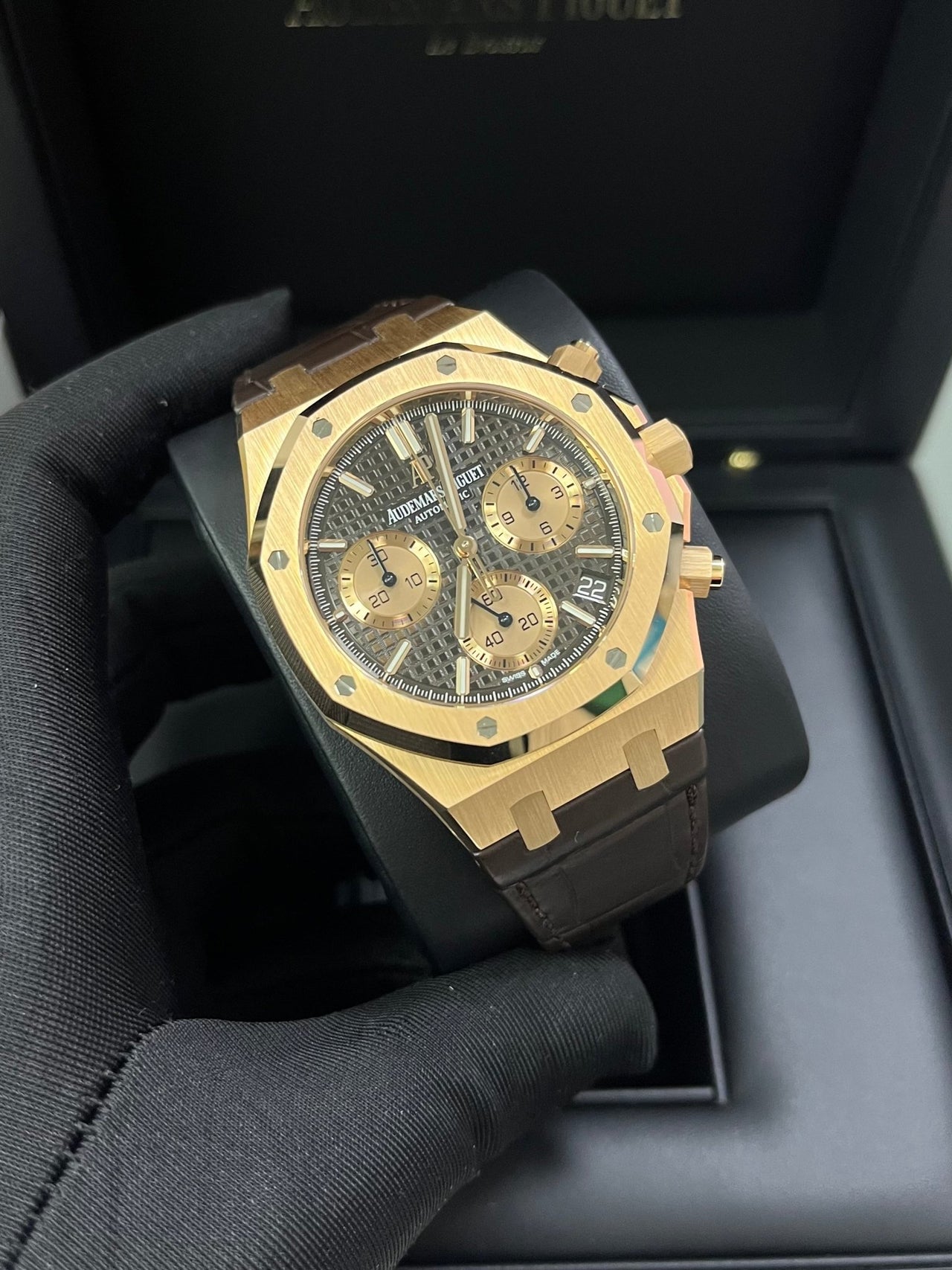 Audemars Piguet Royal Oak Chronograph 41mm Brown Dial (Reference # 26239OR.OO.D821CR.01) - WatchesOff5thWatch