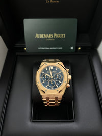 Thumbnail for Audemars Piguet Royal Oak Chronograph Selfwinding Chronograph Blue Dial Rose gold 38mm Reference # 26715OR.OO.1356OR.01 - WatchesOff5thWatch