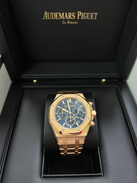 Thumbnail for Audemars Piguet Royal Oak Chronograph Selfwinding Chronograph Blue Dial Rose gold 38mm Reference # 26715OR.OO.1356OR.01 - WatchesOff5thWatch