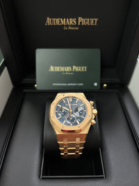 Thumbnail for Audemars Piguet Royal Oak Chronograph Selfwinding Chronograph Blue Dial Rose gold 38mm Reference # 26715OR.OO.1356OR.01 - WatchesOff5thWatch