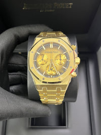 Thumbnail for Audemars Piguet Royal Oak Chronograph Yellow Gold Smoked Champagne dial 26240BA.OO.1320BA.02 - WatchesOff5thWatch