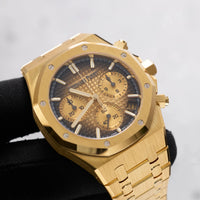 Thumbnail for Audemars Piguet Royal Oak Chronograph Yellow Gold Smoked Champagne dial 26240BA.OO.1320BA.02 - WatchesOff5thWatch