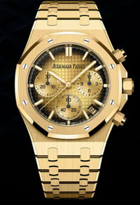 Thumbnail for Audemars Piguet Royal Oak Chronograph Yellow Gold Smoked Champagne dial 26240BA.OO.1320BA.02 - WatchesOff5thWatch