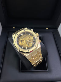 Thumbnail for Audemars Piguet Royal Oak Chronograph Yellow Gold Smoked Champagne dial 26240BA.OO.1320BA.02 - WatchesOff5thWatch