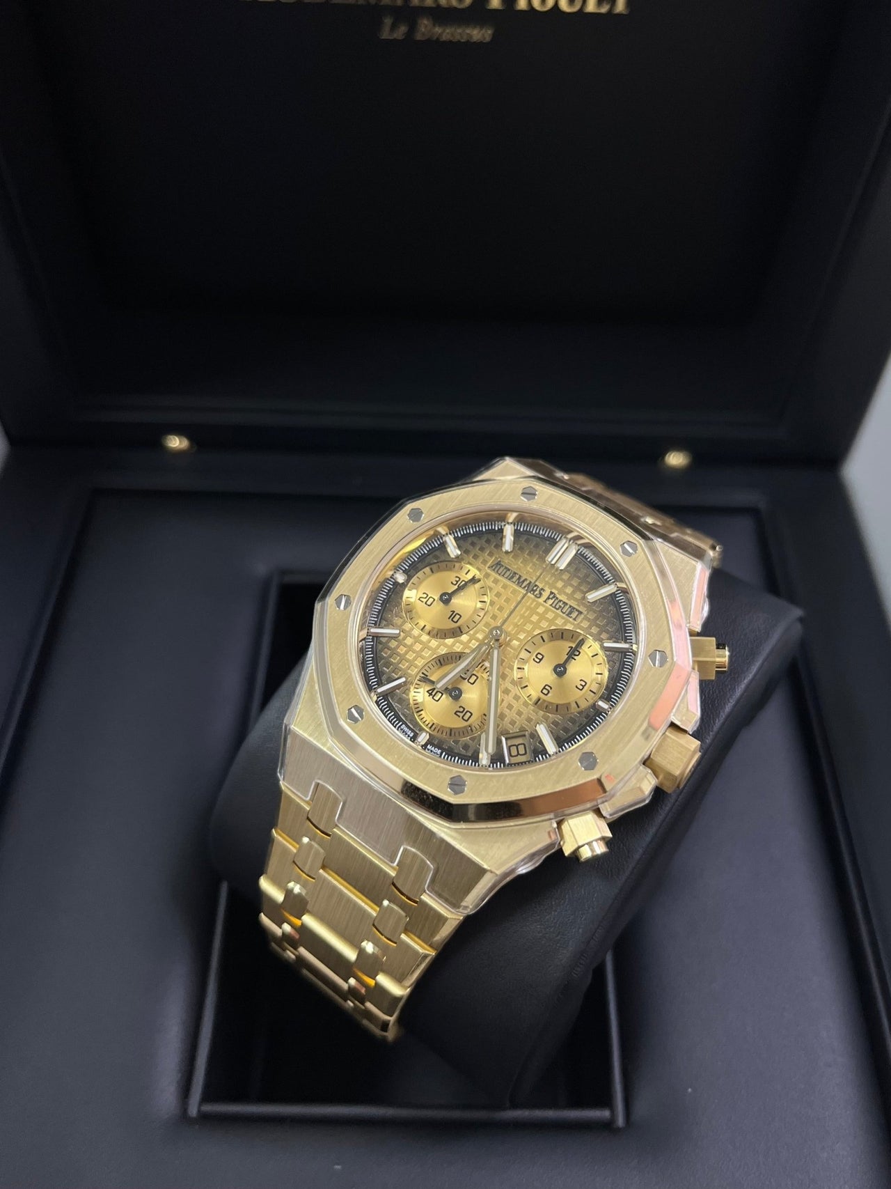 Audemars Piguet Royal Oak Chronograph Yellow Gold Smoked Champagne dial 26240BA.OO.1320BA.02 - WatchesOff5thWatch