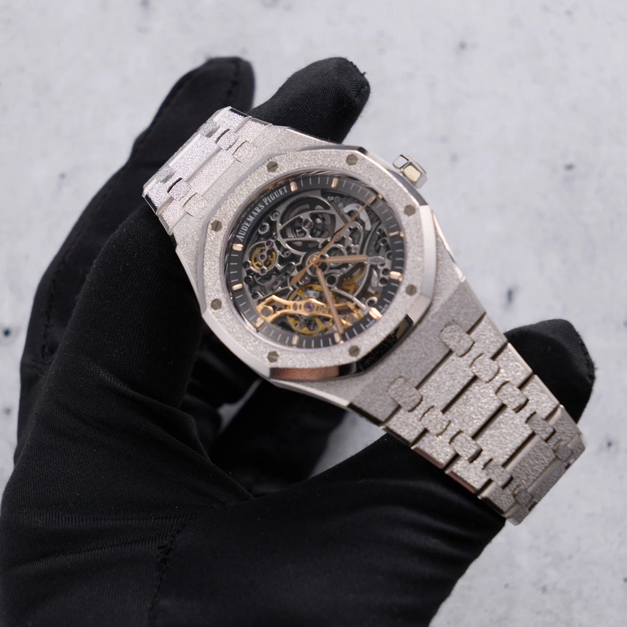 Audemars Piguet Royal Oak Double Balance Wheel Frosted Gold (Reference  15407BC.GG.1224BC.01) - WatchesOff5thWatch