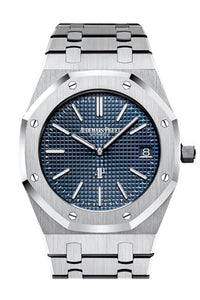 Thumbnail for Audemars Piguet Royal Oak Jumbo 39mm Stainless Steel Jumbo Ultra - Thin Blue Dial 15202ST.OO.1240ST.01 - WatchesOff5thWatch