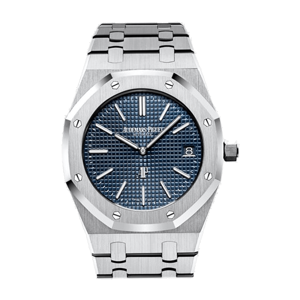 Audemars Piguet Royal Oak Jumbo 39mm Stainless Steel Jumbo Ultra-Thin Blue Dial 15202ST.OO.1240ST.01 - WatchesOff5thWatch