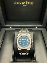 Thumbnail for Audemars Piguet Royal Oak Jumbo 39mm Stainless Steel Jumbo Ultra - Thin Blue Dial 15202ST.OO.1240ST.01 - WatchesOff5thWatch