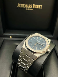 Thumbnail for Audemars Piguet Royal Oak Jumbo 39mm Stainless Steel Jumbo Ultra - Thin Blue Dial 15202ST.OO.1240ST.01 - WatchesOff5thWatch