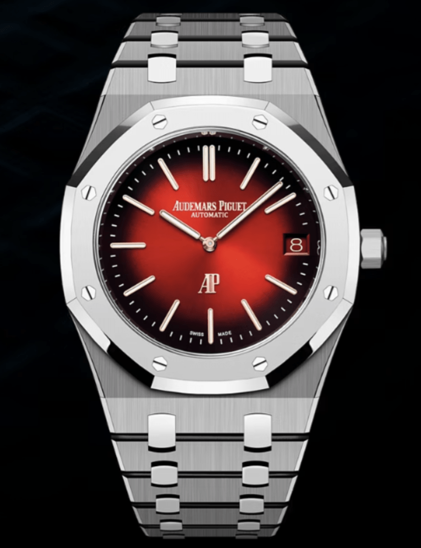 Audemars Piguet Royal Oak Jumbo Extra - thin Burgundy 16202XT.OO.1240XT.01 - WatchesOff5thWatch