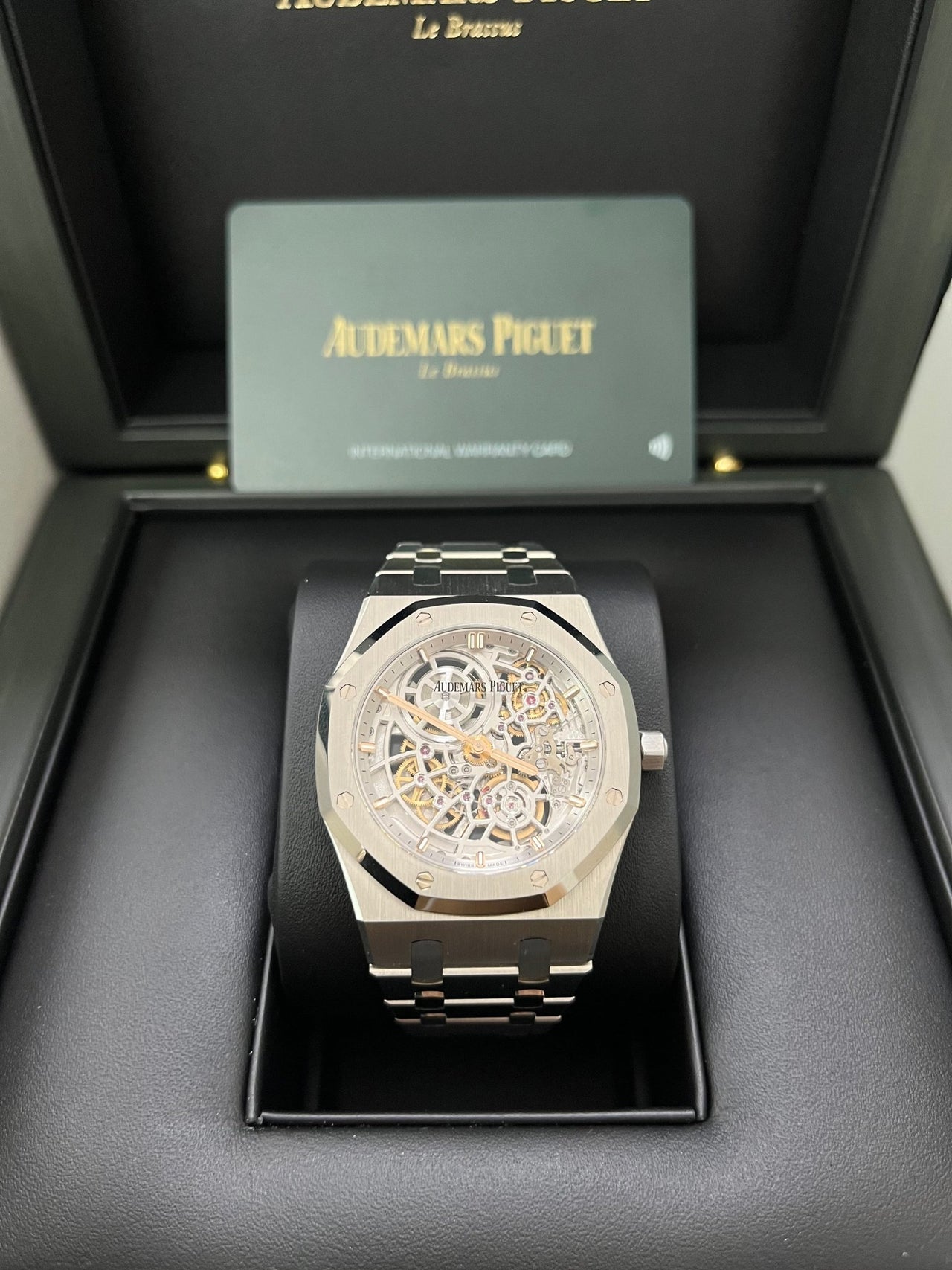 Audemars Piguet Royal Oak Jumbo "Jumbo" Extra - Thin Squelette "50TH ANNIVERSARY" Ref. 16204ST.OO.1240ST.01 - WatchesOff5th