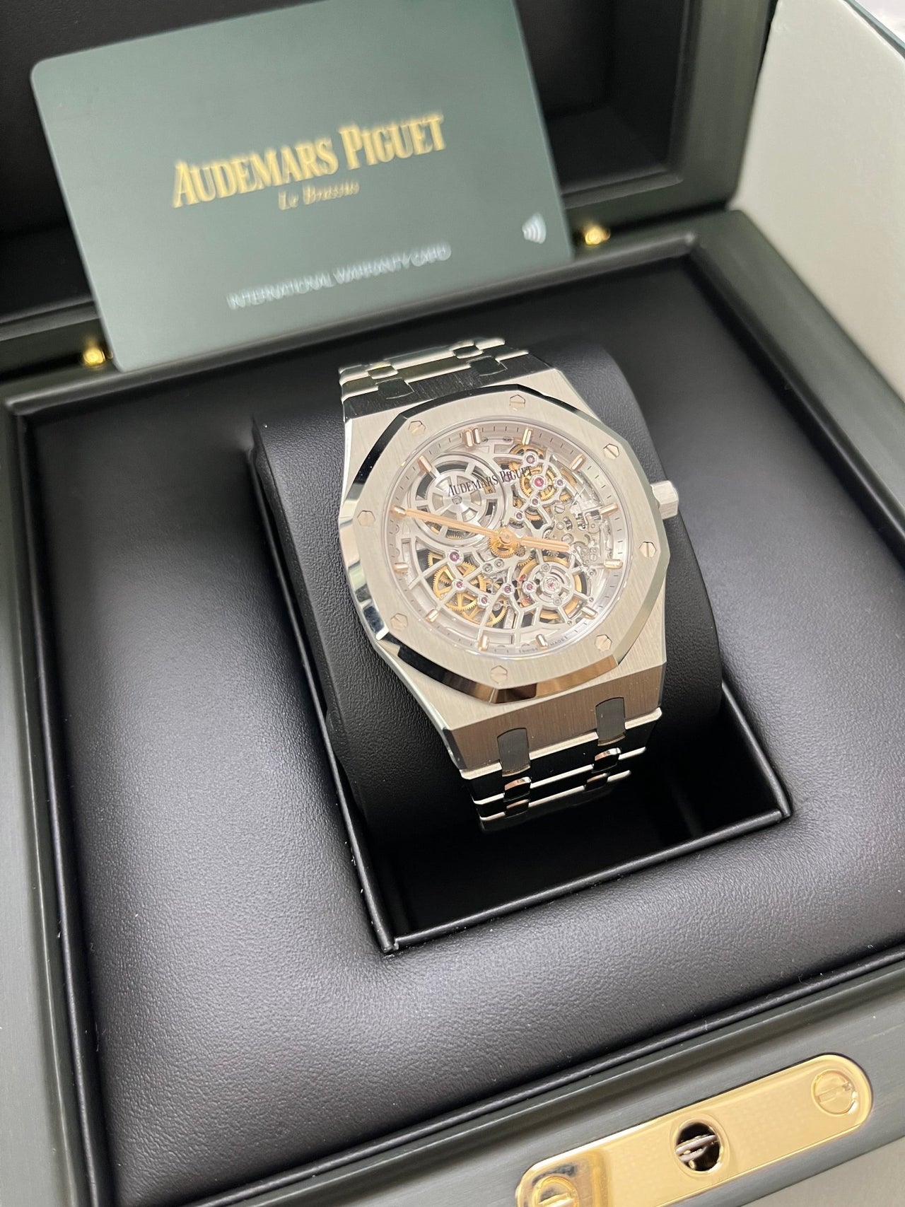 Audemars Piguet Royal Oak Jumbo "Jumbo" Extra - Thin Squelette "50TH ANNIVERSARY" Ref. 16204ST.OO.1240ST.01 - WatchesOff5th