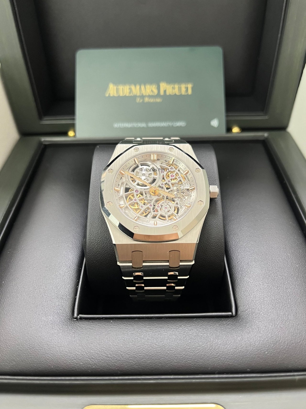 Audemars Piguet Royal Oak Jumbo "Jumbo" Extra - Thin Squelette "50TH ANNIVERSARY" Ref. 16204ST.OO.1240ST.01 - WatchesOff5th