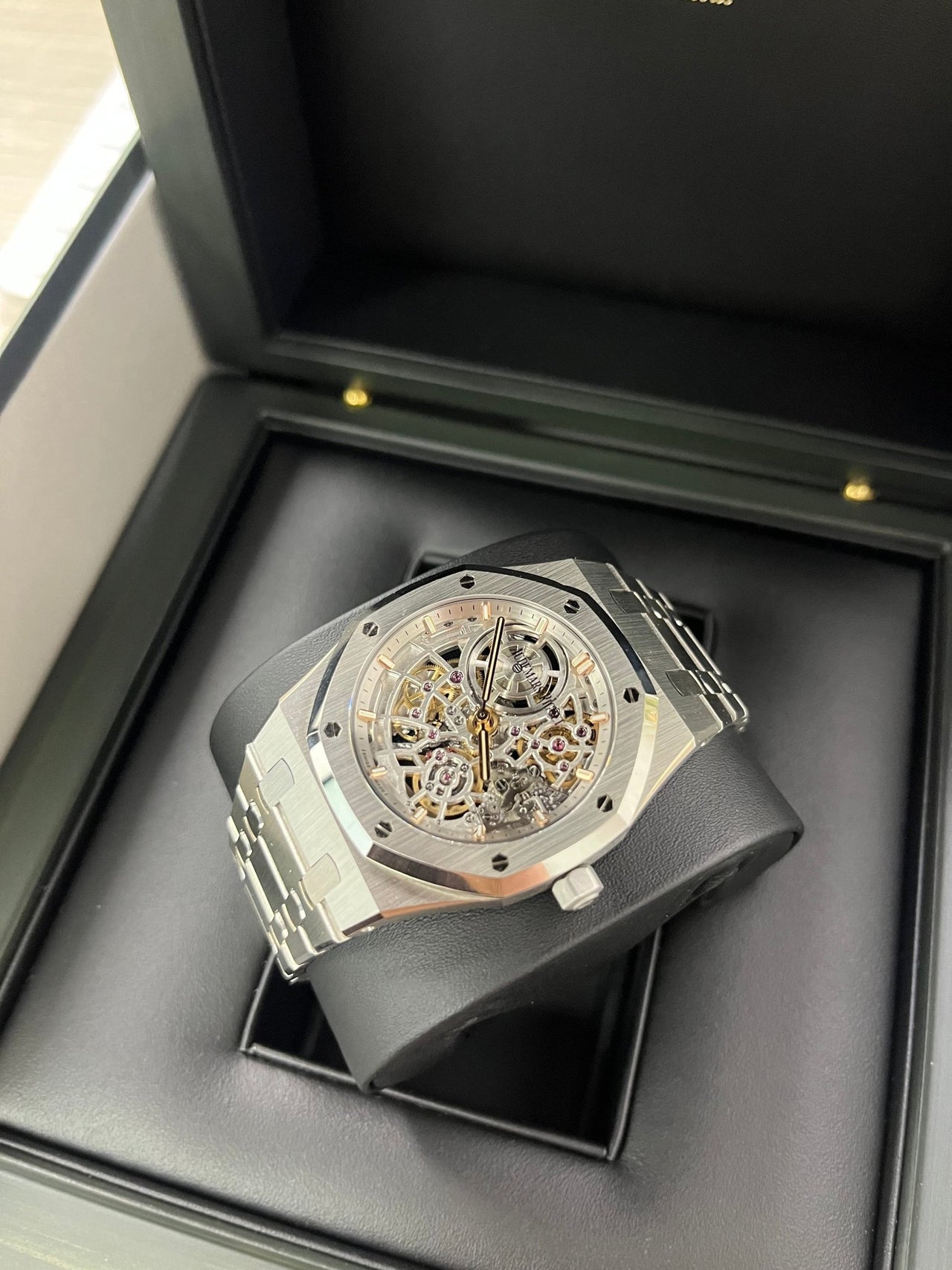 Audemars Piguet Royal Oak Jumbo "Jumbo" Extra - Thin Squelette "50TH ANNIVERSARY" Ref. 16204ST.OO.1240ST.01 - WatchesOff5th